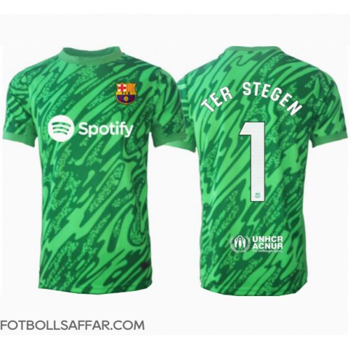 Barcelona Ter Stegen #1 Målvakt Bortatröja 2024-25 Kortärmad